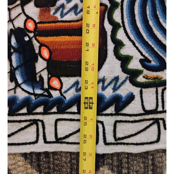 Uros Lago Titikaka Hand Stitched Wall Hanging. Indigenous People Of Bolivia Peru - Picture 15 of 16